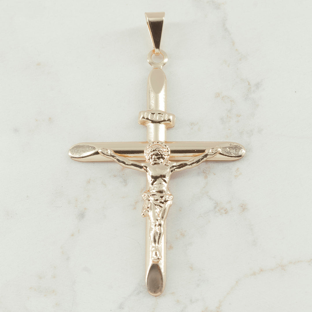 DIJE CRISTO PUNTAS PLANAS GRANDE