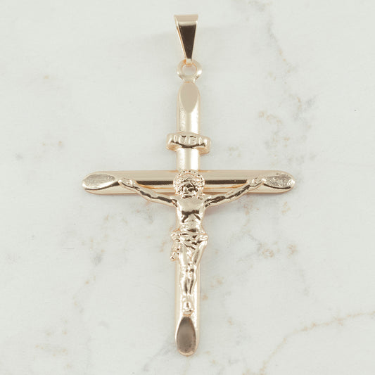 DIJE CRISTO PUNTAS PLANAS GRANDE