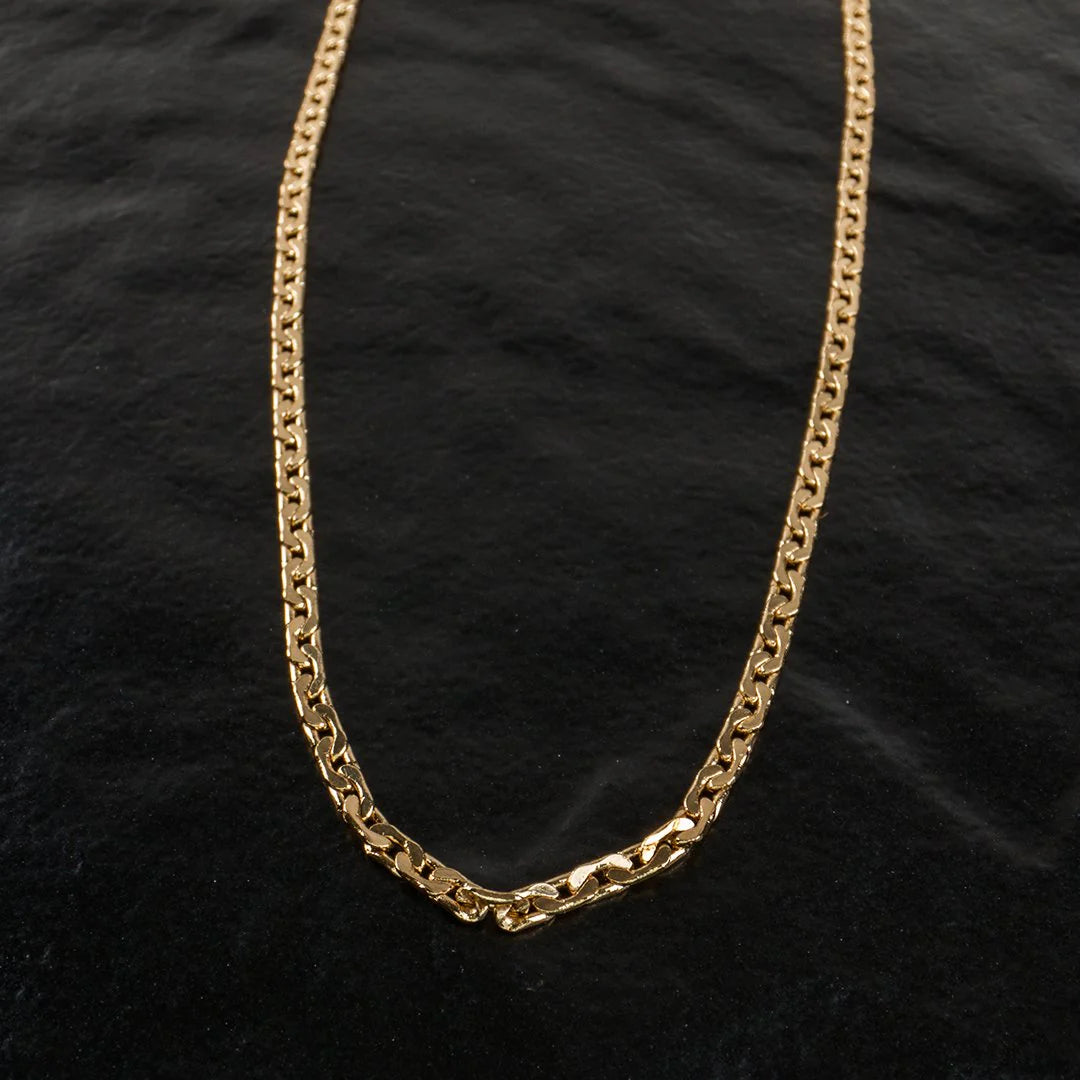 CADENA CUBANA PLANA ENTRELAZADA 2MM-60CM